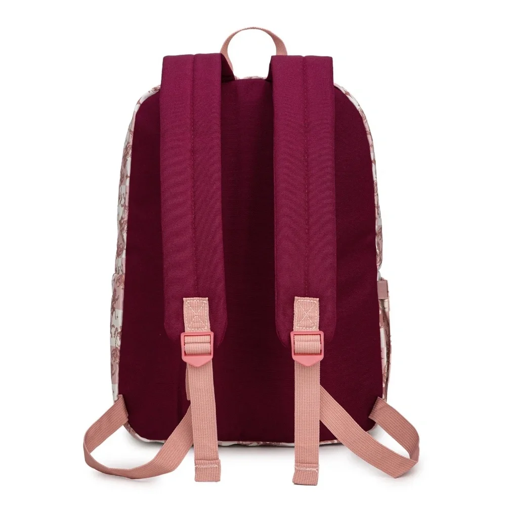 Montana West Bucking Cowgirl Print Backpack -2Pcs Set - Pink